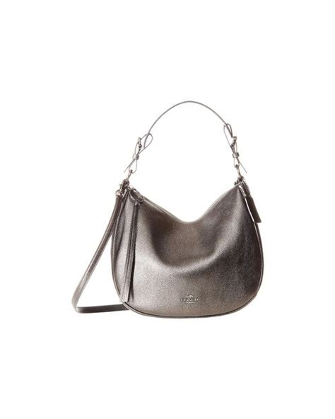 metallic graphite purses coach small box floral|metallic coach shoes.